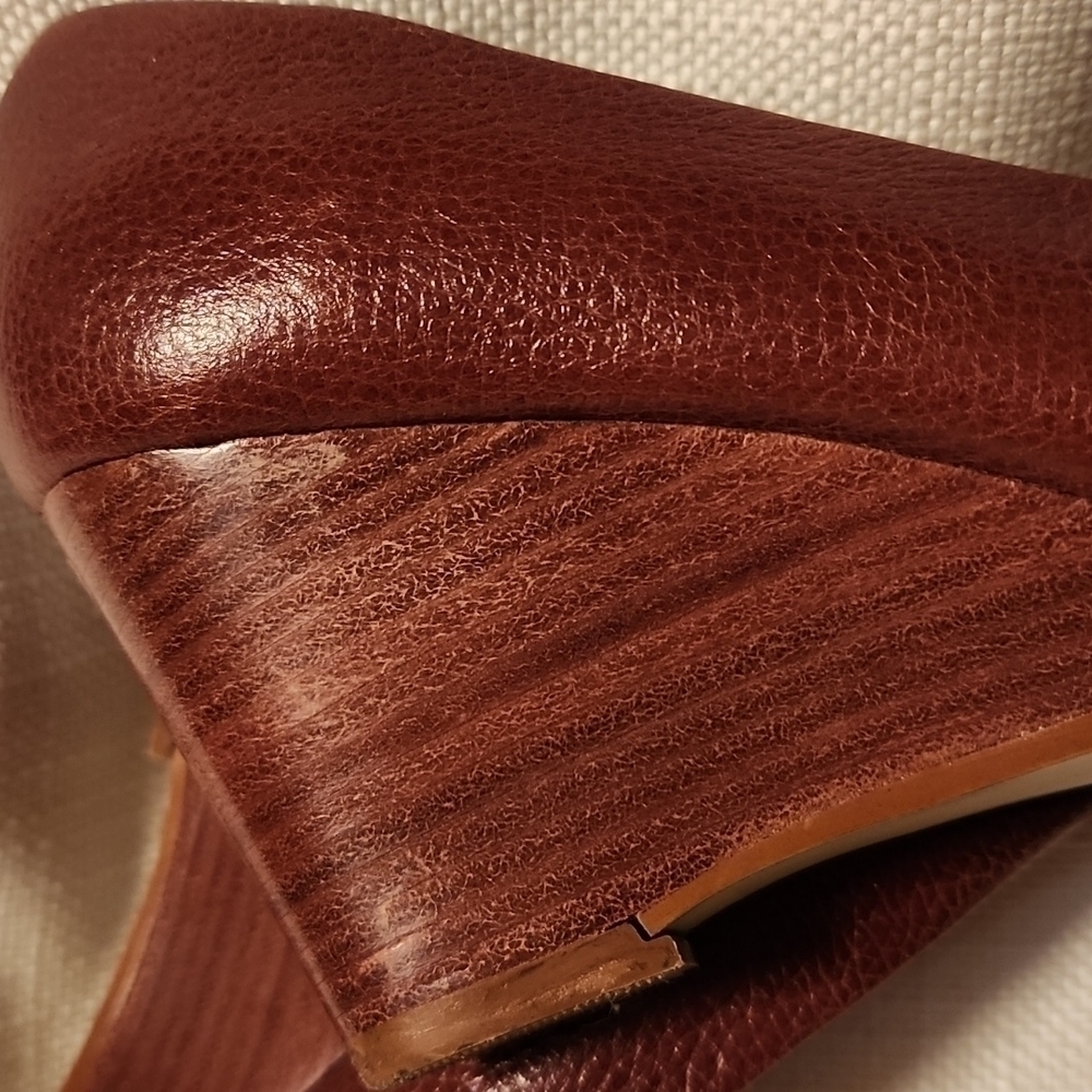 CORELLO wedge peep toe leather size 34 like new condition - Picture 5 of 7